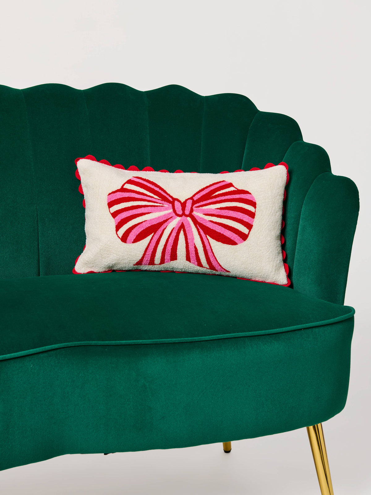 BOW PILLOW, IVORY