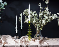 Twist Taper Candles - White