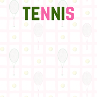 Acrylic Holder & Notepad, Tennis