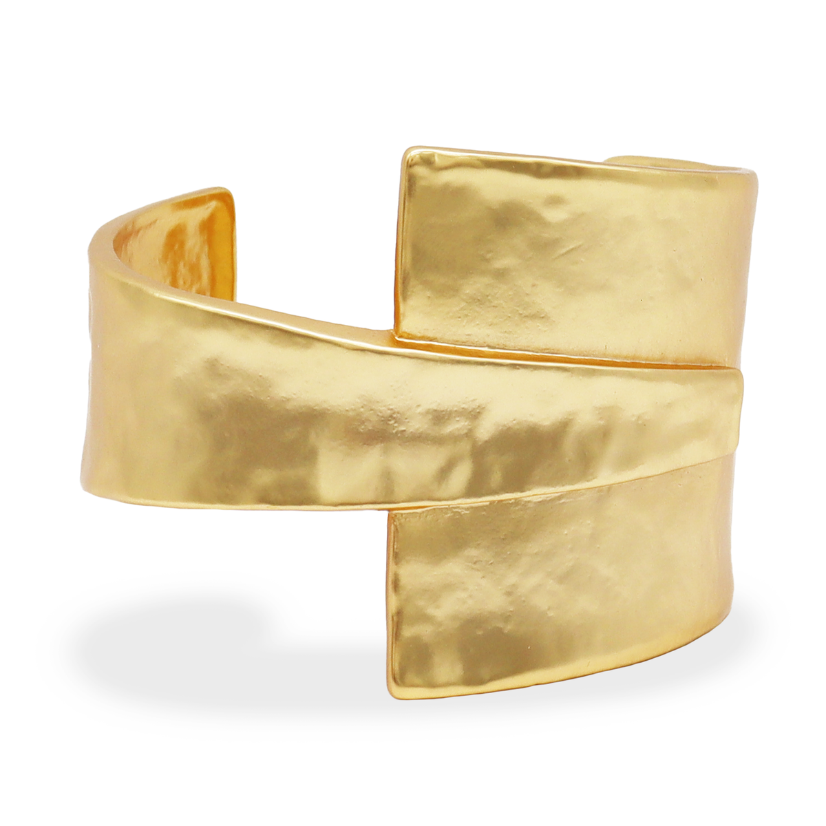 Wrapped Wide Cuff - 24K Gold Plated