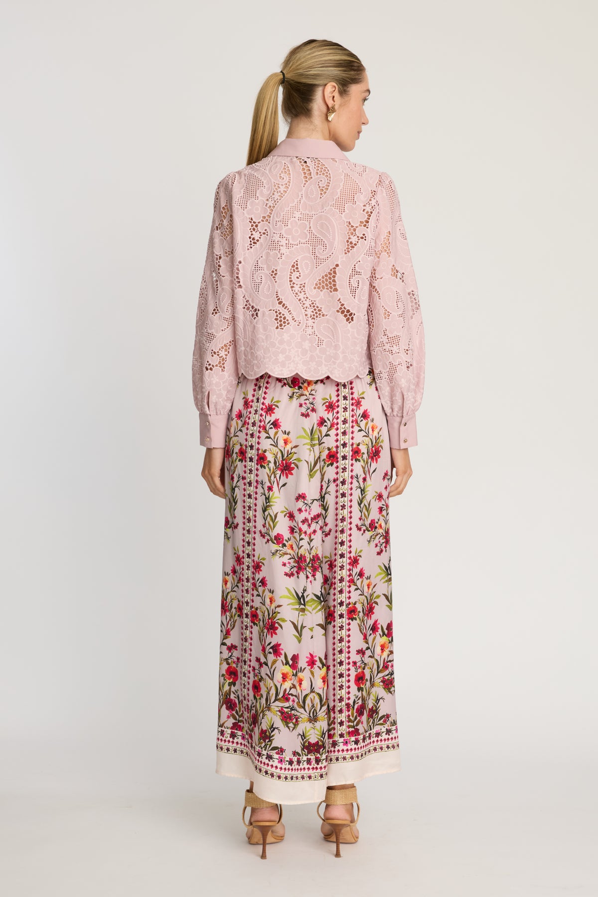 Jeslyn Top in Pink Lace