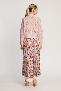 Jeslyn Top in Pink Lace