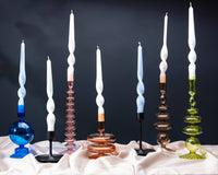 Twist Taper Candles - White