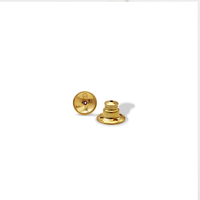 Dots Hoop Earrings Black Enamel - 24K Gold Plated