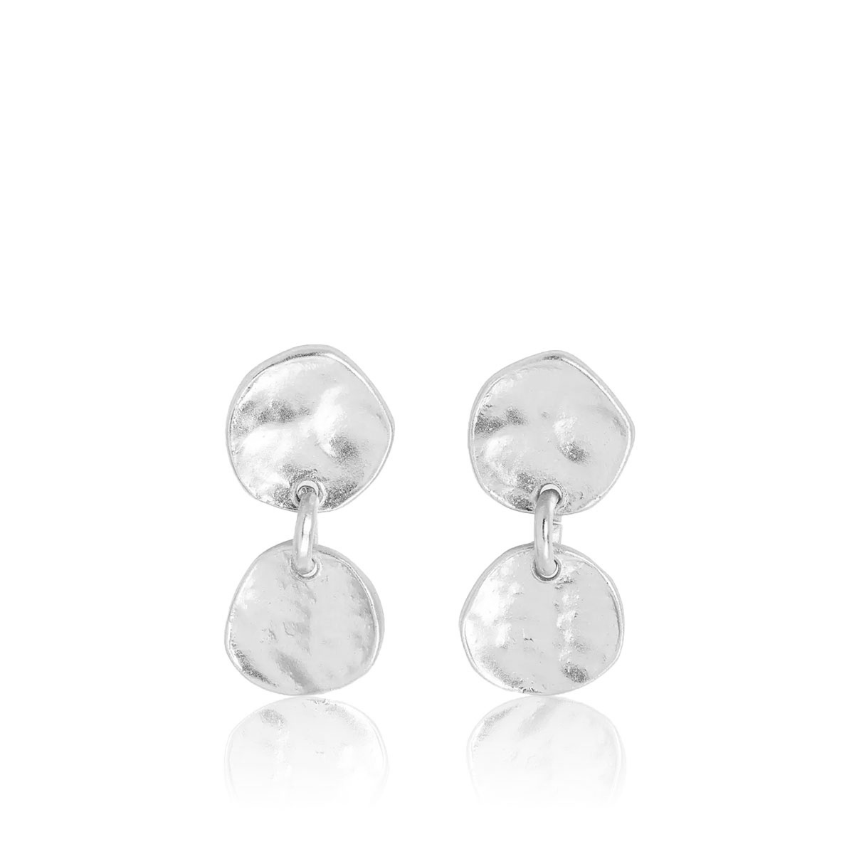 Stylish Medallion Disc Drop Earrings - 24K Gold Plated