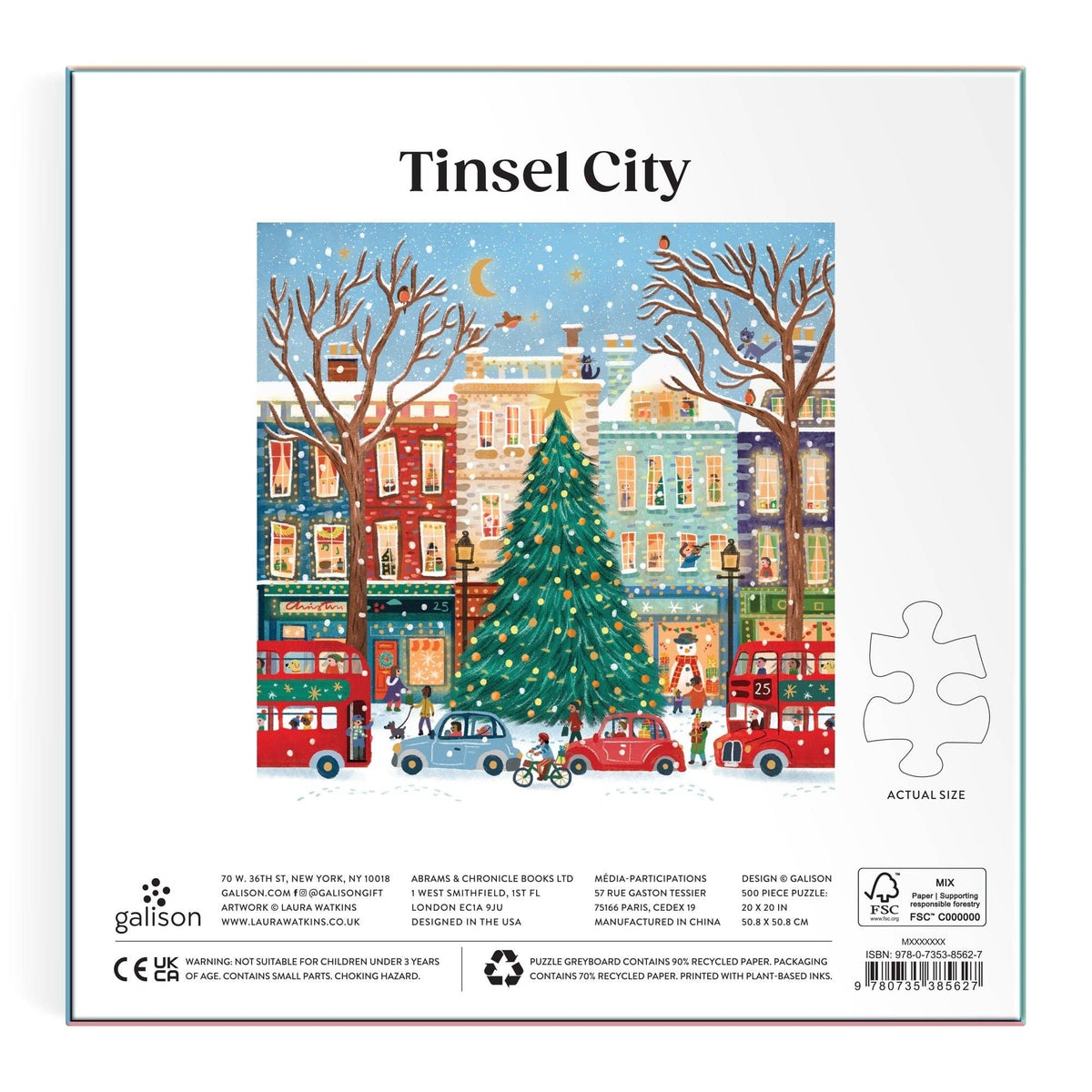 Tinsel City 500 Piece Foil Puzzle