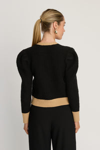 Jou Sweater in Black / Cream
