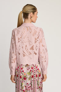 Jeslyn Top in Pink Lace