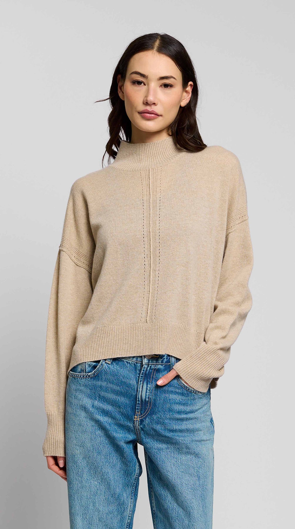 THEA CASHMERE OVERSIZED T NECK
