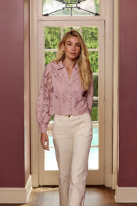 Jeslyn Top in Pink Lace