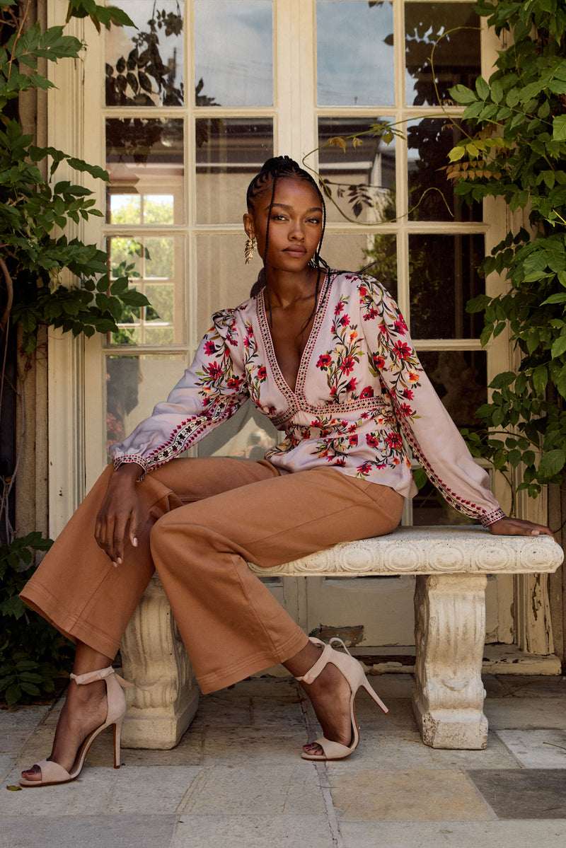 Jennie Blouse in Floral Garden