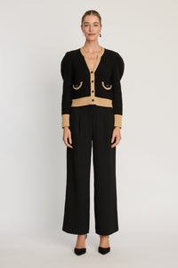 Jou Sweater in Black / Cream