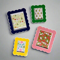 Blue Scalloped Hand-Painted Frame 5x7 | Gifts | Blue & White
