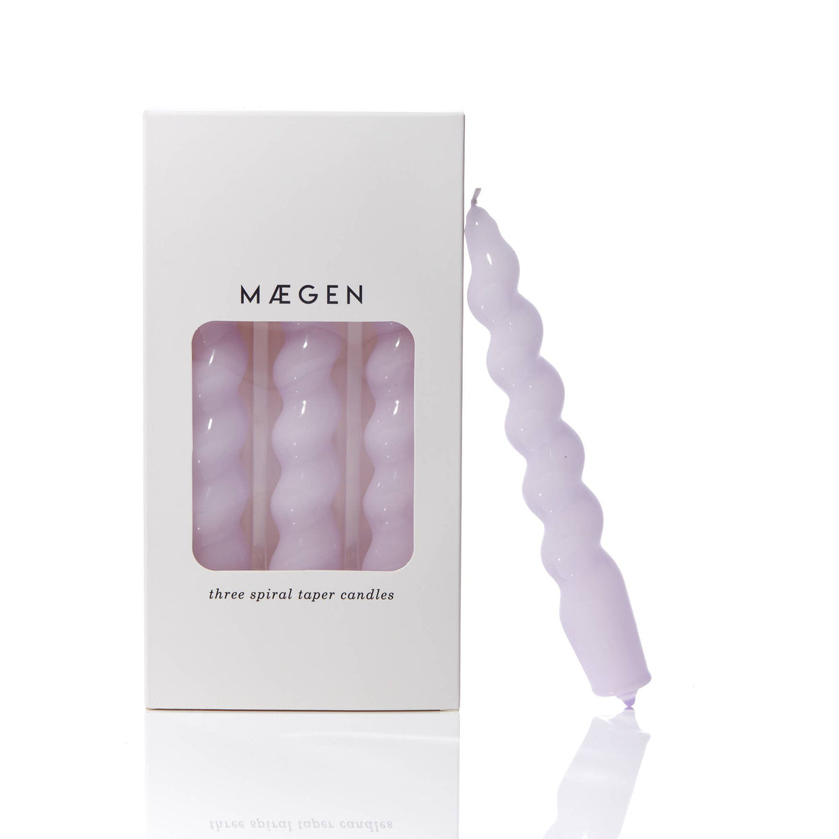 Spiral Taper Candles - Lilac