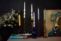 Spiral Taper Candles - Green