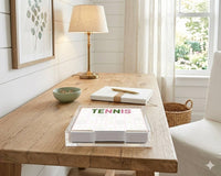 Acrylic Holder & Notepad, Tennis